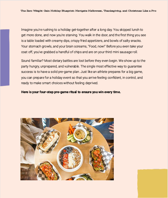 The Zero Weight Gain Holiday Blueprint