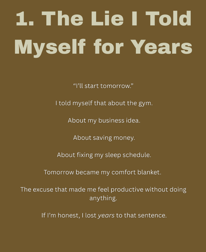 How to Escape the “I’ll Start Tomorrow” Trap